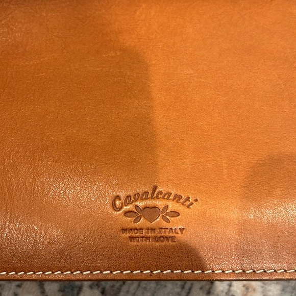 Beautiful Italian leather shoulder bag in camel color - Picture 3 of 13